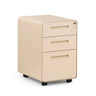 Cassettiera con rotelle COLOR PLUS I beige in metallo con tre cassetti e rotelle di hjh OFFICE