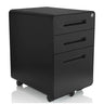 Cassettiera con rotelle COLOR PLUS I in metallo nero con tre cassetti di hjh OFFICE