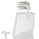 Poggiatesta COLORE KOPFSTUETZE bianco con rivestimento in rete e braccio di supporto regolabile di hjh OFFICE