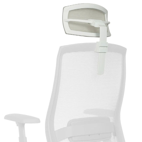 Poggiatesta COLORE KOPFSTUETZE bianco con rivestimento in rete e braccio di supporto regolabile di hjh OFFICE