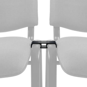 Sedia a quattro gambe nera CONNECT XT con una clip di collegamento di hjh OFFICE