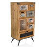 Madia color legno CONTINENTO S in stile vintage con vari cassetti e anta in vetro di hjh LIVING