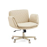 Sedia Home Office Criss-Cross 10 in beige con schienale trapuntato e base a stella con ruote di hjh LIVING
