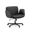 Sedia Home Office Criss-Cross 10 nera con schienale trapuntato e rotelle di hjh LIVING