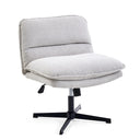 Poltrona Lounge Criss-Cross 20 grigio chiaro con imbottitura morbida e base a stella nera di hjh LIVING