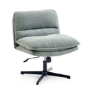 Poltrona Lounge Criss-Cross 20 in verde salvia con imbottitura e base a stella nera di hjh LIVING