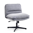 Poltrona Lounge Criss-Cross 20 grigio scuro con rivestimento in tessuto strutturato e base a stella nera di hjh LIVING