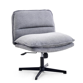 Poltrona Lounge Criss-Cross 20 grigio scuro con rivestimento in tessuto strutturato e base a stella nera di hjh LIVING