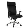 Poltrona professionale CURYO in nero con base a stella in metallo lucido e braccioli imbottiti di hjh OFFICE