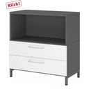 FlexWall | 2 OH | Cassetti + struttura | con zoccolo 