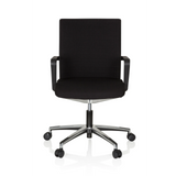 Sedia da ufficio professionale MOVE-TEC 3D nera con braccioli e base a cinque ruote di hjh OFFICE – vista a 360° (vista frontale 0°)