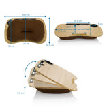 Disegno dimensionale del Supporto per laptop COMFILAP I di 54,5 × 34,5 cm in marrone di hjh OFFICE