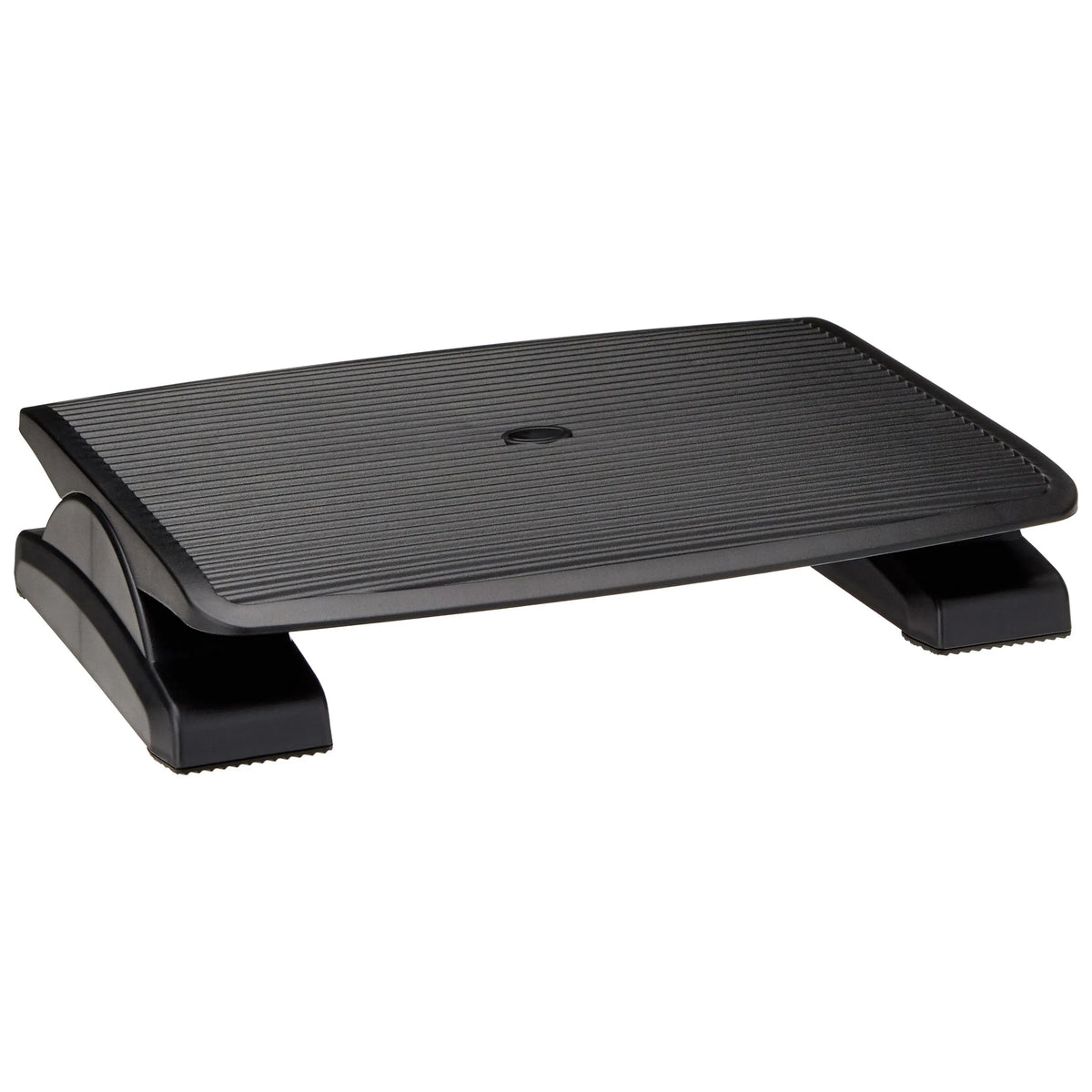 Poggiapiedi PIEDINO STRIPE color antracite con superficie zigrinata e piedini di supporto di hjh OFFICE
