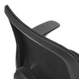 Bordo superiore dello schienale in mesh nero della sedia home office Malio di hjh OFFICE