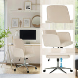 Sedia Home Office SOLAO CORD beige con base e braccioli regolabili in altezza di hjh OFFICE