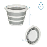 Disegno dimensionale del Contenitore pieghevole CLEAN SILR con volume di 10 l e diametro di 32 cm di hjh OFFICE