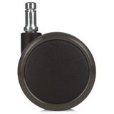 Schwarze Stuhlrolle 5x ROLO 10mm/65mm für Hartböden mit silberfarbenem Metallstift von hjh OFFICE – 360-Grad-Ansicht (Rückenansicht 180°)