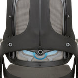 Supporto lombare regolabile della Sedia da ufficio professionale SPEKTRE BLACK in grigio-nero di hjh OFFICE
