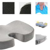 Cuscino da seduta MEDISIT VIII grigio con inserto in gel, rivestimento antiscivolo e cerniera di hjh OFFICE