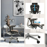 Poggiatesta e braccioli regolabili della Poltrona di lusso ERGOHUMAN PLUS LEGPRO GEN2 in marrone di hjh OFFICE