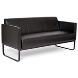 Sofà lounge BALI BLACK nero a tre posti con struttura in metallo minimalista di hjh OFFICE