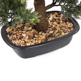 Fusto e base con ghiaia marrone delle piante artificiali BONSAI di hjh OFFICE