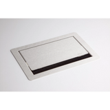Multipresa argentata degli Accessori ELDATA0 con spazzola e coperchio a ribalta di hjh OFFICE PRO