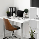Sedia Home Office CENCA in nero con scocca in legno e imbottitura trapuntata di hjh OFFICE