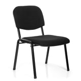 Sedia a quattro gambe nera XT 600 XL con imbottitura su seduta e schienale di hjh OFFICE – vista a 360° (vista frontale a tre quarti 40°)