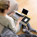 Supporto per laptop COMFILAP grigio con area per mouse integrata e supporto per tablet di hjh OFFICE
