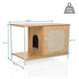 Disegno tecnico della Cuccia per gatto KITTYHOME 1 in faggio di 80 × 48 cm di hjh LIVING