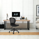 Sedia Home Office CASLA nera con schienale curvo e rotelle di hjh OFFICE
