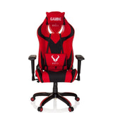 Sedia da gaming PROMOTER II in nero-rosso con cuscini per il collo e lombari di hjh OFFICE