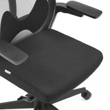 Seduta e bracciolo neri della sedia da ufficio professionale ARCEO B di hjh OFFICE