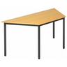 Scrivania DORAN DRTR D con piano color faggio e struttura tubolare nera di hjh OFFICE PRO