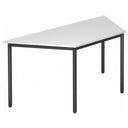 Scrivania DORAN DRTR D con piano bianco e gambe tubolari tonde nere di hjh OFFICE PRO