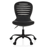 Sedia Home Office CASLA nera con schienale in rete e base a cinque ruote di hjh OFFICE – vista a 360° (vista frontale 0°)