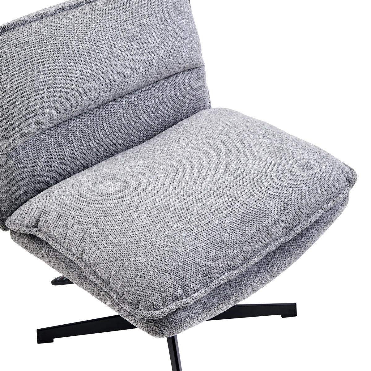 Seduta e schienale della Poltrona Lounge Criss-Cross 20 in grigio scuro di hjh LIVING