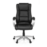 Sedia da gaming RELAX CL180 nera con imbottitura e base a cinque ruote di MyBuero – vista a 360° (vista frontale 0°)
