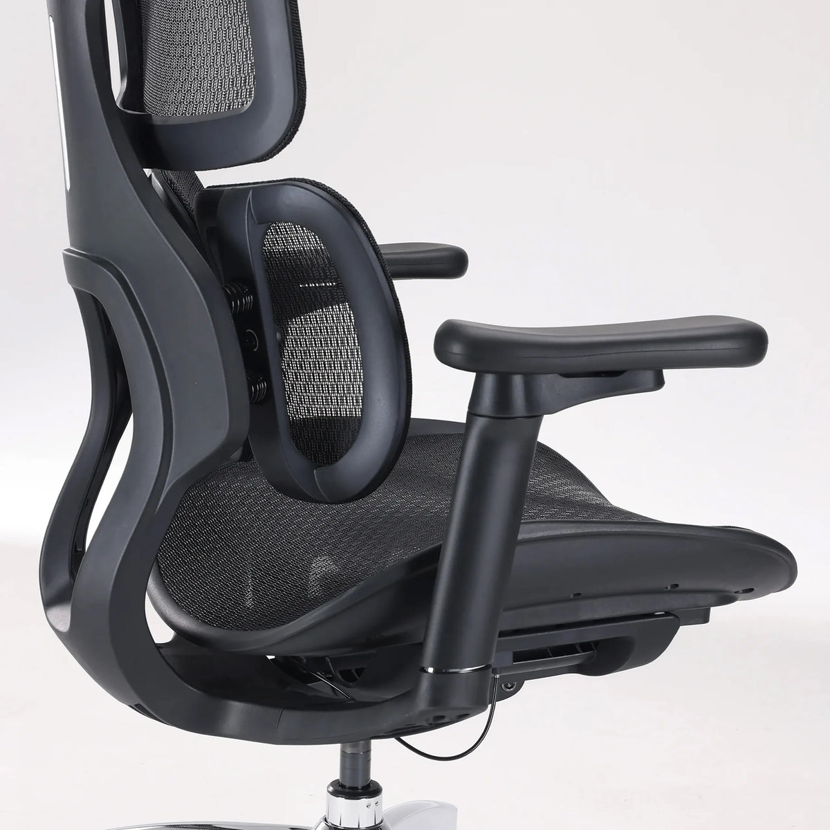 Supporto lombare e bracciolo della Sedia da ufficio professionale S100-M301 in nero di Sihoo