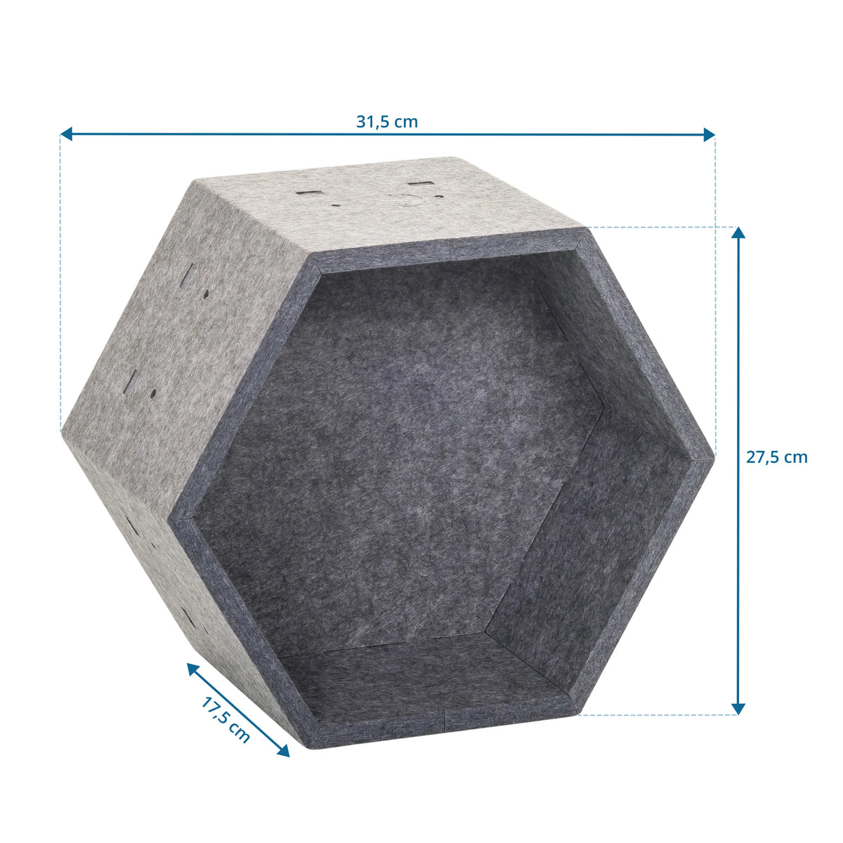 Disegno dimensionale della Parete divisoria FLEXMIUT STORE S con 31,5 × 27,5 cm di hjh OFFICE