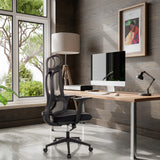 Homeoffice-Bürostuhl ERGOMY mit Netzrückenlehne und schwarzem Rahmen von MyBuero