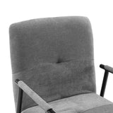 Rivestimento in tessuto grigio dello schienale e del bracciolo della sedia imbottita Lifea Flex di hjh LIVING