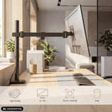 Supporto per monitor Ergomount M1 nero per schermi fino a 32 pollici e 8 kg di hjh OFFICE (immagine generata dall’IA)