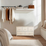 Cassettiera beige FOLDAR con cinque cassetti e maniglie semplici di hjh LIVING