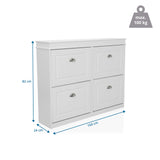 Disegno tecnico della Scarpiera ESTHA 4 con 104 × 82 cm e portata massima di 100 kg di hjh LIVING