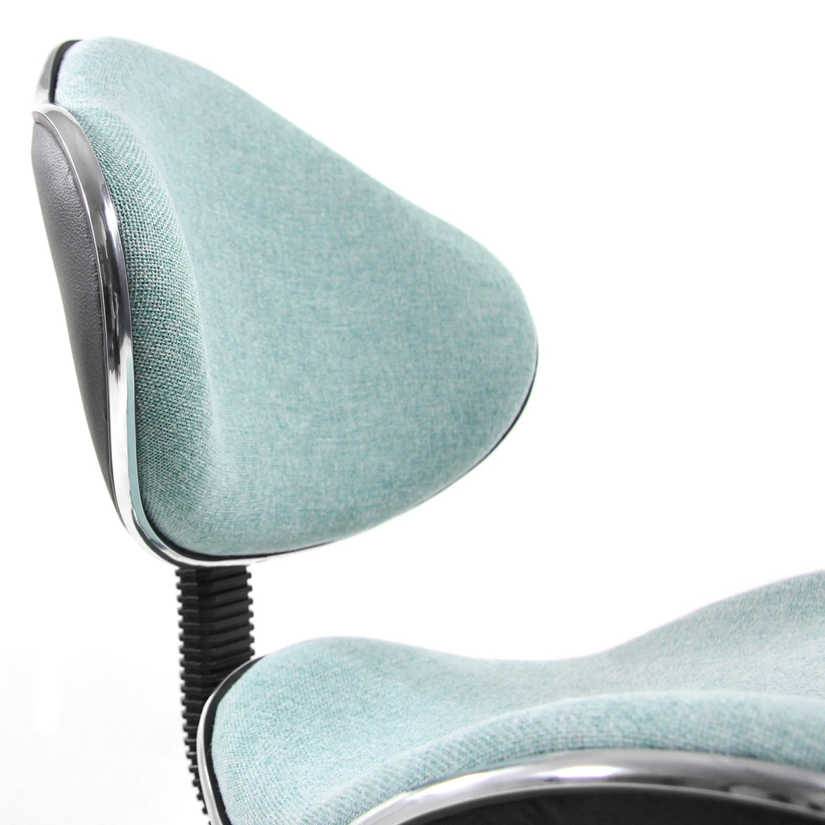 Imbottitura azzurra dello schienale della sedia girevole per bambini KIDDY GTI-3 con bordo metallico lucido di hjh OFFICE
