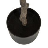 Tronco e vaso nero della pianta artificiale OLIVE di hjh OFFICE