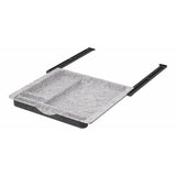 Organizer in feltro grigio mélange sottoscrivania degli Accessori UCF1 con due guide di hjh OFFICE PRO