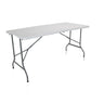 Tavolo pieghevole bianco EASY UP MULTI II con piano rettangolare e struttura in metallo grigio di hjh OFFICE